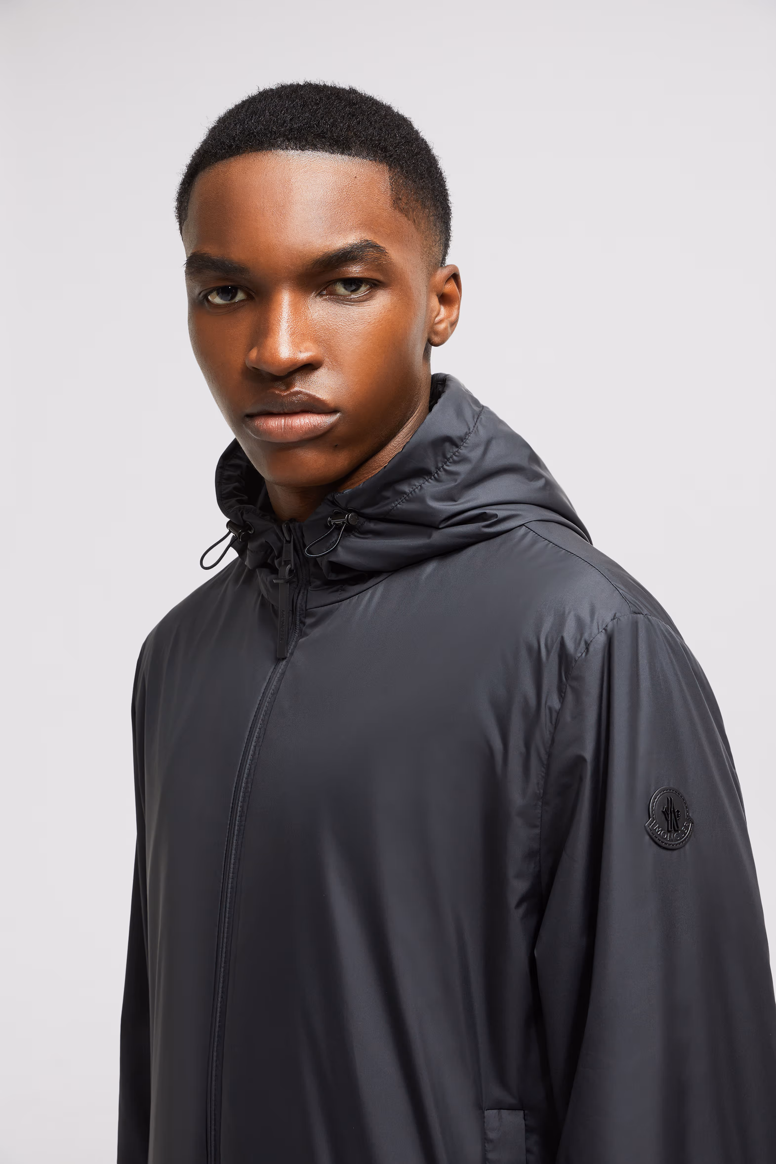 Domene Hooded Windbreaker Men Black Moncler 4